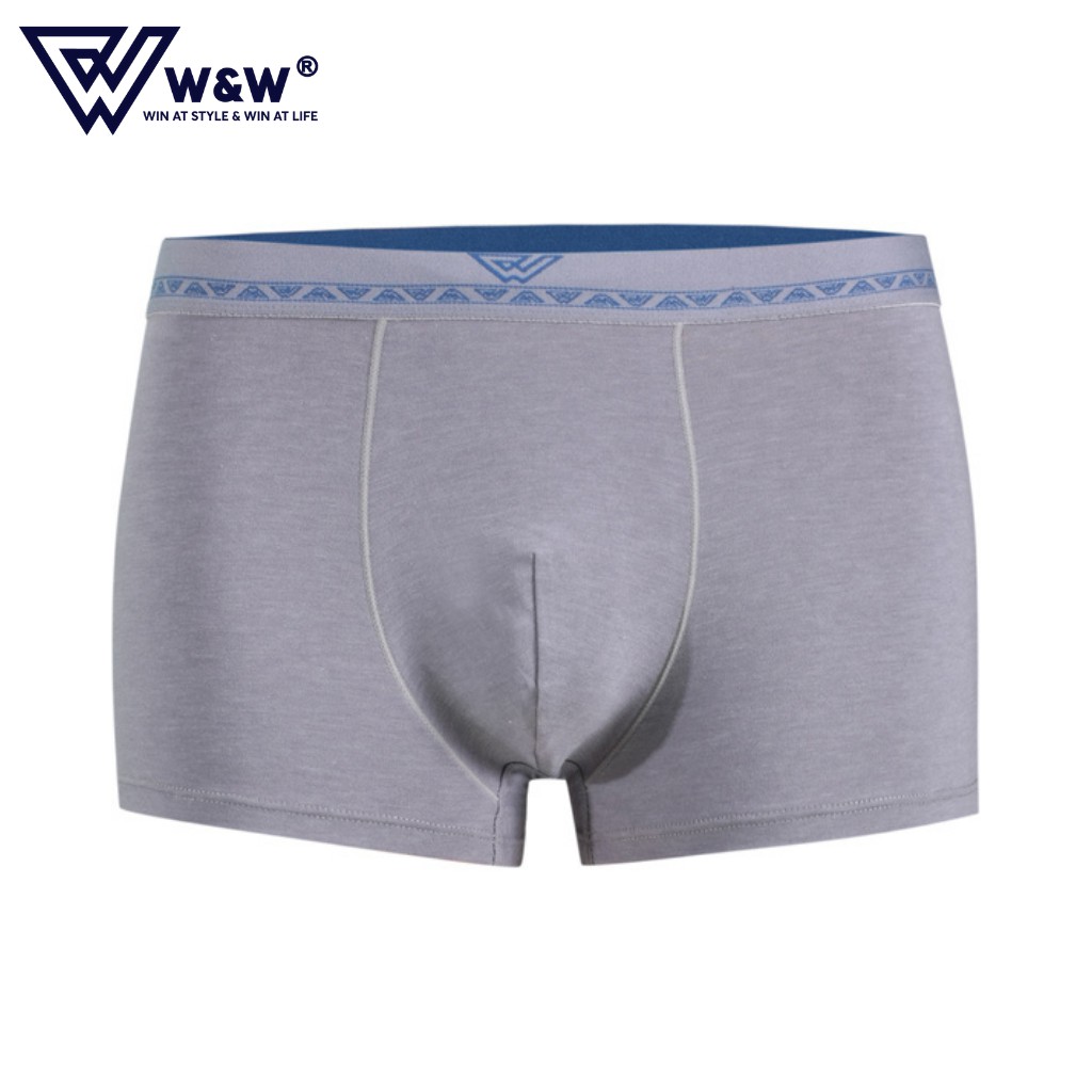 Quần Lót Nam W&W Dáng Boxer Chất Liệu Cao Cấp Mềm Mịn, Đàn Hồi, Kháng Khuẩn Cực Tốt WUW36