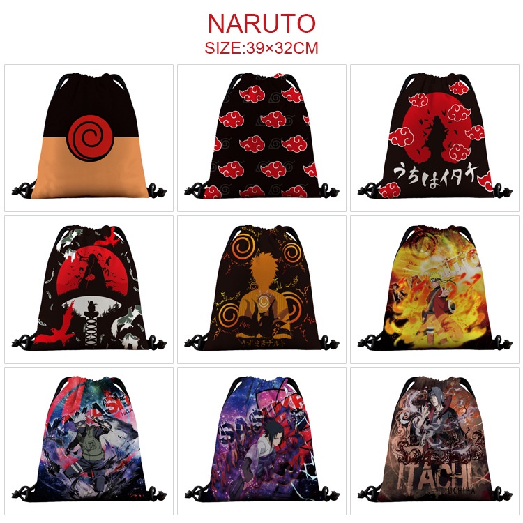 Ba Lô Dây Rút Họa Tiết Hoạt Hình Naruto Merchandise