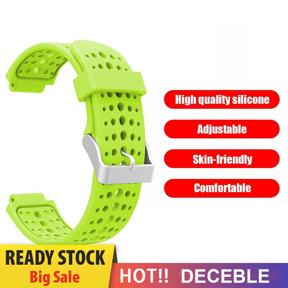 Deceble Silicone Porous Watchband Strap for Garmin Forerunner 220 230 235 620 630