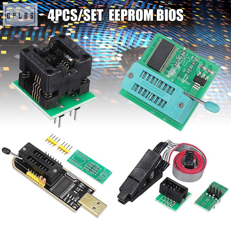 Bộ Lập Trình Usb Ch341A + Soic8 Kẹp Soic8 + Bộ Chuyển Đổi Soic8