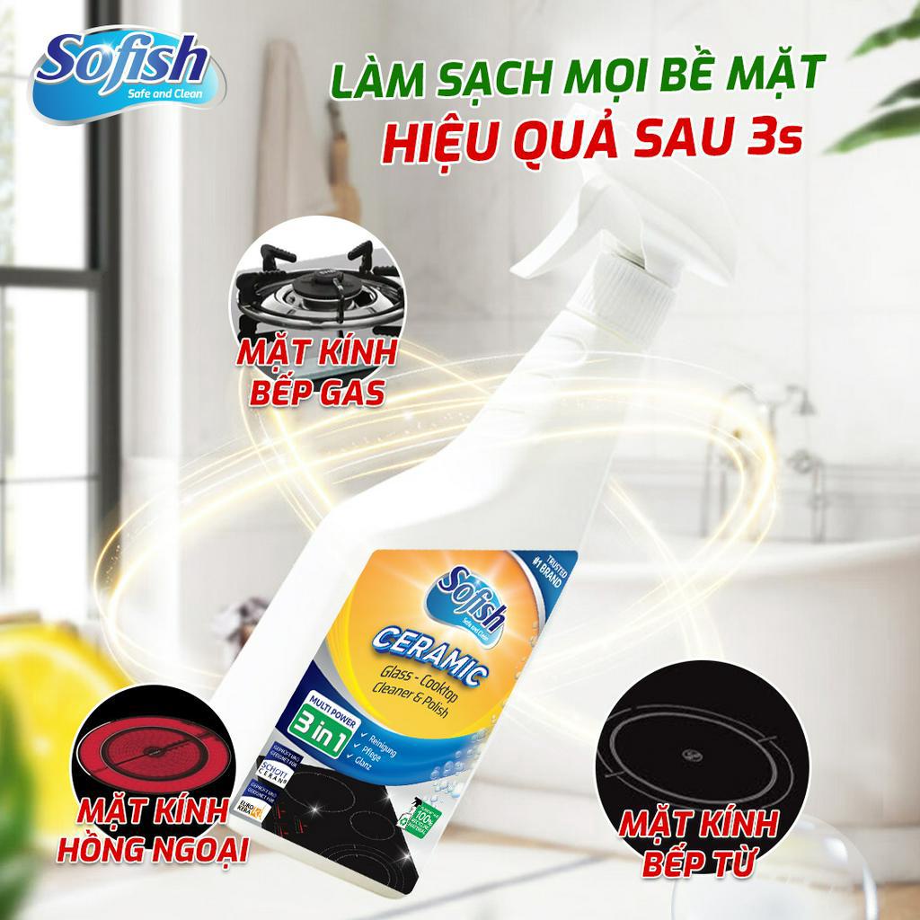 Bình Xịt Siêu Tẩy Dầu Mỡ Bếp Từ, Bếp Gas, Bếp Hồng Ngoại Sofish, Tẩy Sạch Trong Vòng 3 Giây