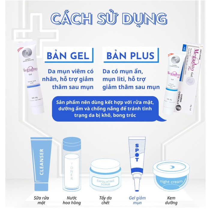 Megaduo Giảm Mụn Ẩn & Thâm Gamma Megaduo Gel 15 gram