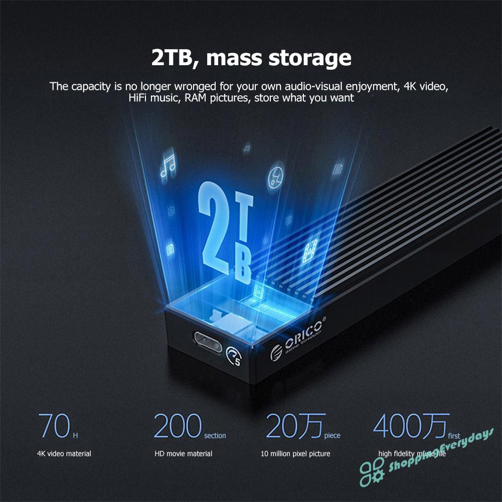 ORICO Vỏ Ổ Cứng Ngoài Sv Orico M2Pv-C3 Type-C M.2 Nvme Ssd Usb3.1 10gbps