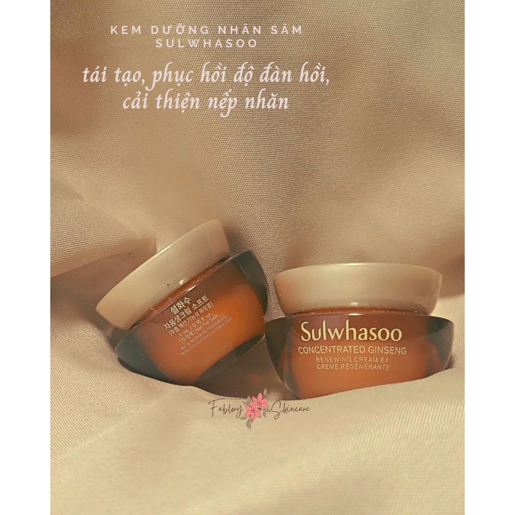 Kem dưỡng nhân sâm Sulwhasoo Concentrated Ginseng Renewing Cream phục hồi da gấp 3 lần. chống lão hoá mạnh mẽ mới nhất