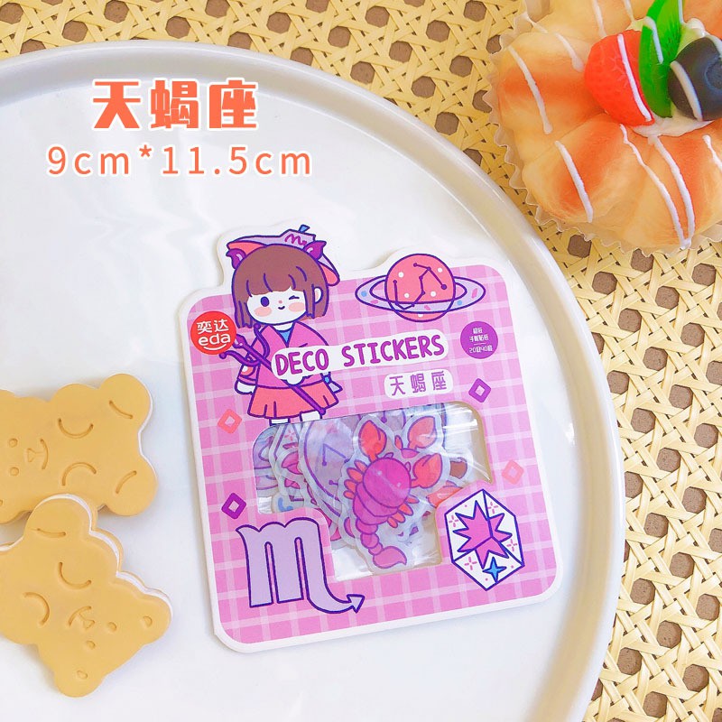 Sticker cắt dời 12 cung hoàng đạo siêu kute - Nami