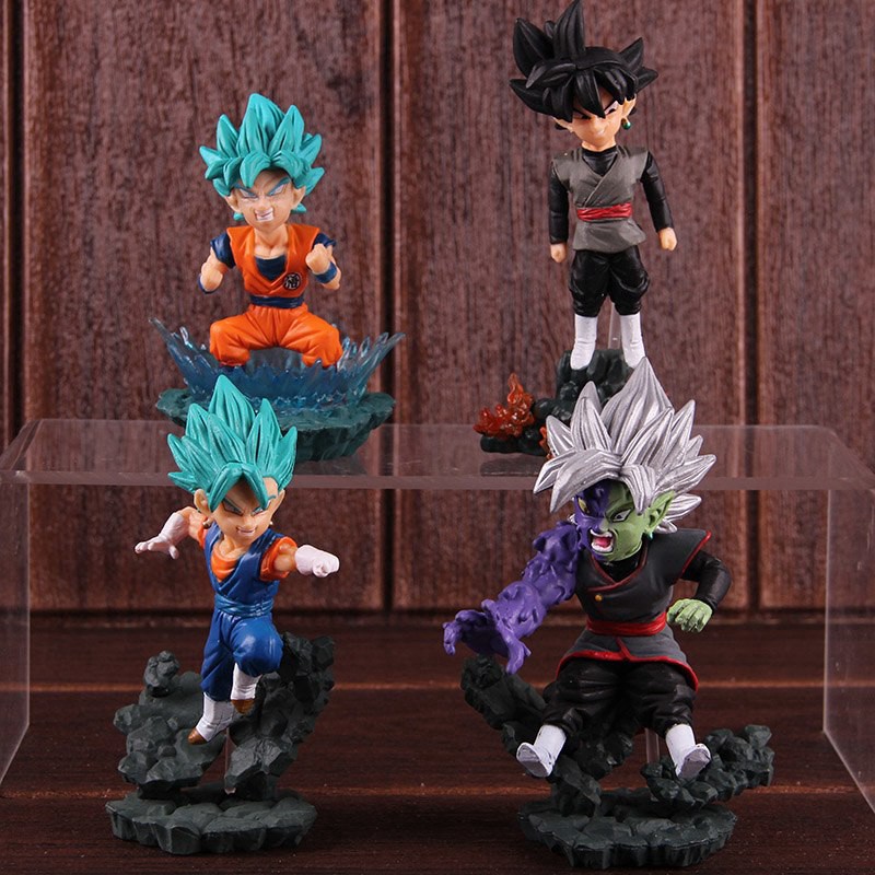 Wcd Set 4 Mô Hình Nhân Vật Dragon Ball Super Saiyan Blue Goku Đen Zamasu Vegeto