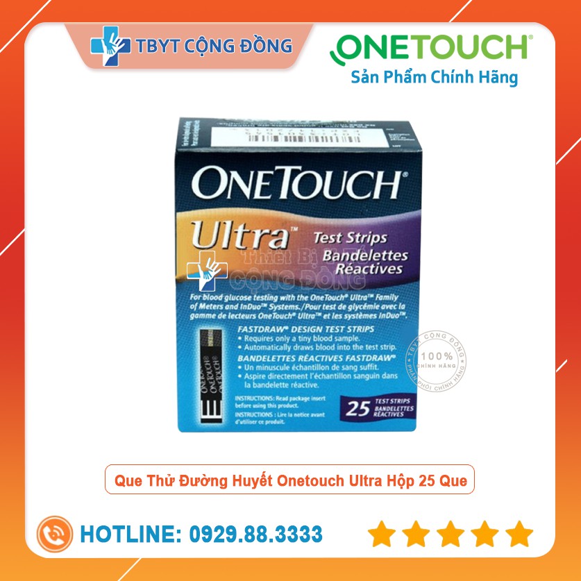 [Date dài] Que Thử Đường Huyết Onetouch Ultra ( test tiểu đường One Touch Ultra)