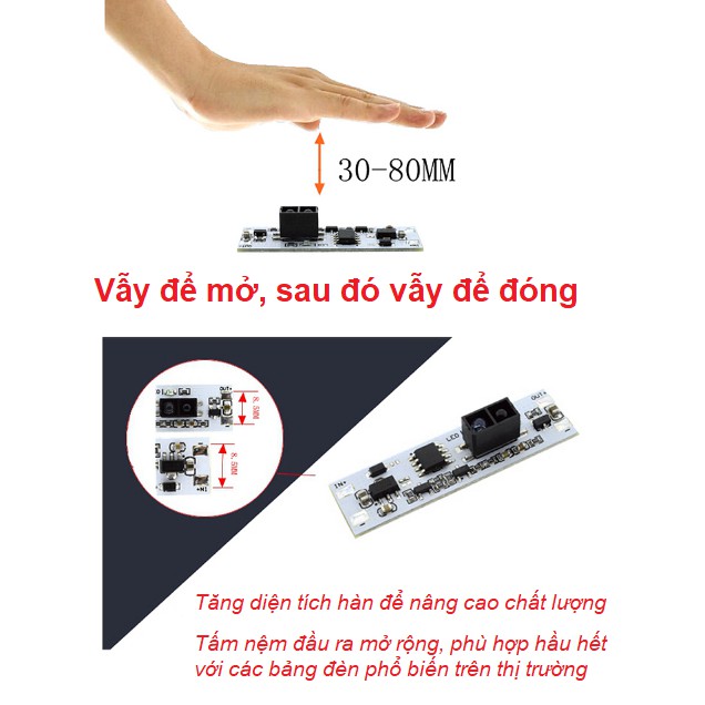 Công Tắc Cảm Biến Vẫy Tay DC5-24V Cho Đèn LED