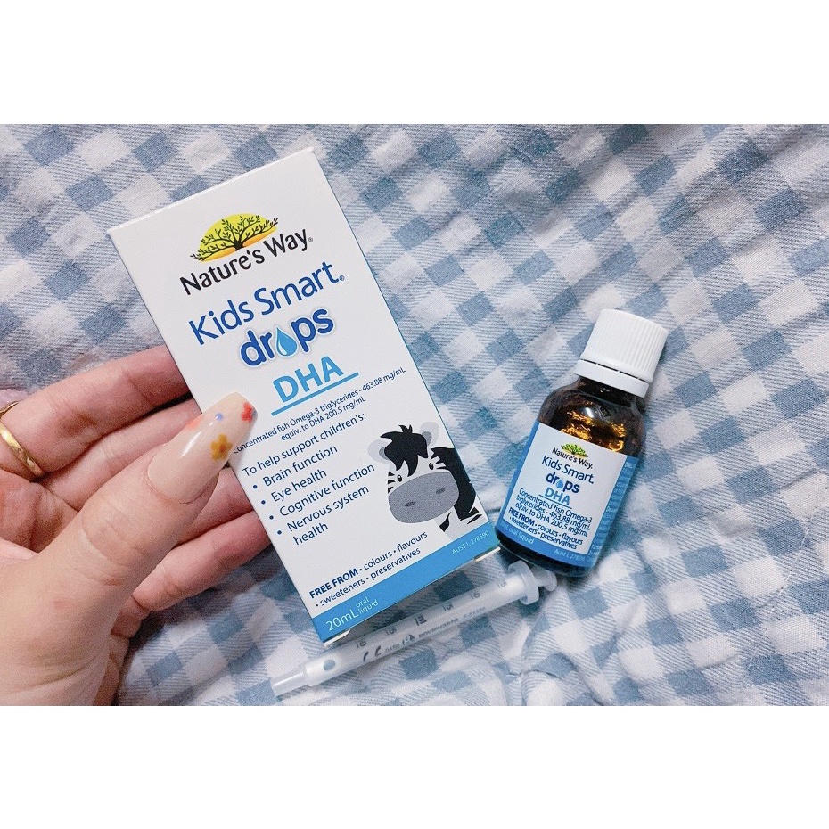 DHA DẠNG GIỌT CHO BÉ TỪ 4 TUẦN TUỔI KID SMART DHA ÚC 20ML