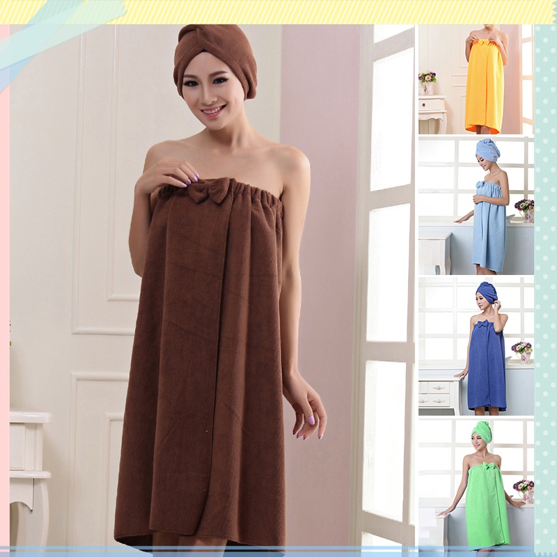 Khăn Choàng Tắm Quấn Người Thiết Kế Độc Đáo Siêu Nhẹ Dễ Thương Thời Trang Cho Nữ