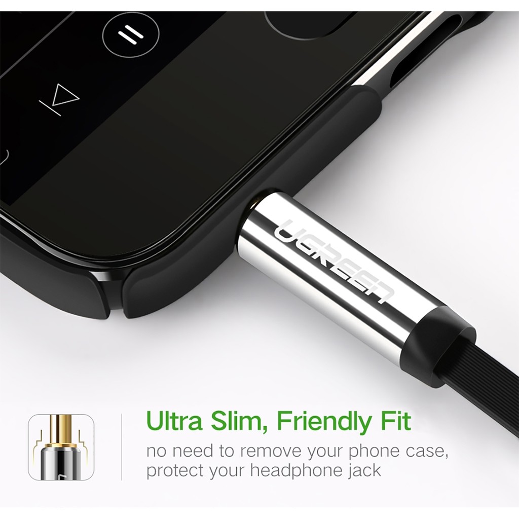 Cáp Âm Thanh 3.5mm Vỏ Nhôm Ugreen AV119 Chính Hãng