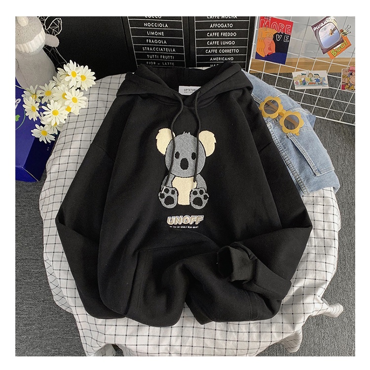 ÁO KHOÁC HOODIE NAM NỮ FORM RỘNG TAY PHỒNG, ÁO HOODIE UNISEX VẢI DÀY MỊN TAY PHÔNG GẤU UNOFF