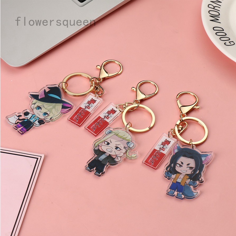 flowersqueen Móc khóa họa hình mô phỏng Anime Tokyo Revengers bằng nhựa