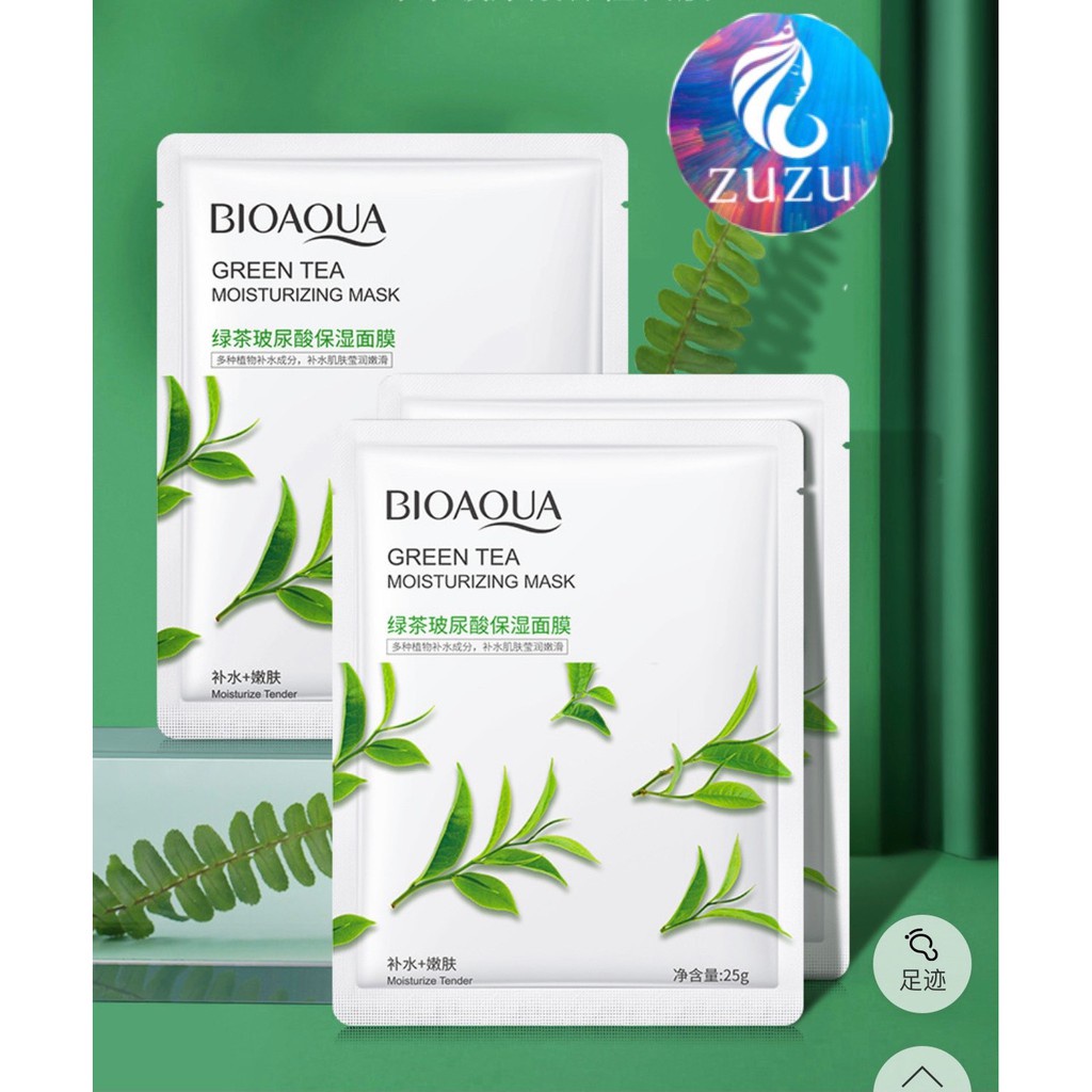 [N162] Mặt Nạ Bioaqua Trà Xanh Kháng Khuẩn Giảm Viêm Xóa Mụn Mờ Thâm