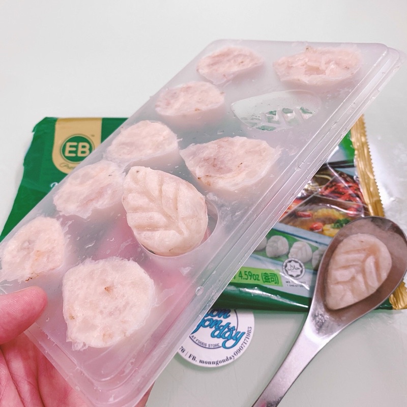 Tôm Phỉ Thúy Mini Haidilao -  Viên Thả Lẩu Tôm Xay Hình Chiếc Lá Nhỏ Nhúng Thả Lẩu - Chả tôm hình chiếc lá EB