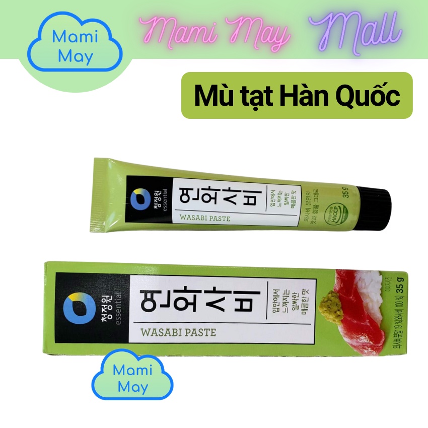 [Nhập Khẩu] Mù tạt WaSaBi xanh chuẩn Hàn chấm Hải Sản rất ngon - thơm cay an toàn - Thương hiệu lớn Hàn Quốc DAESANG 35g