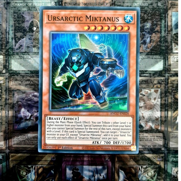 THẺ BÀI YUGIOH MONSTER - Ursarctic Miktanus - ANGU-EN028 - Super Rare 1st Edition