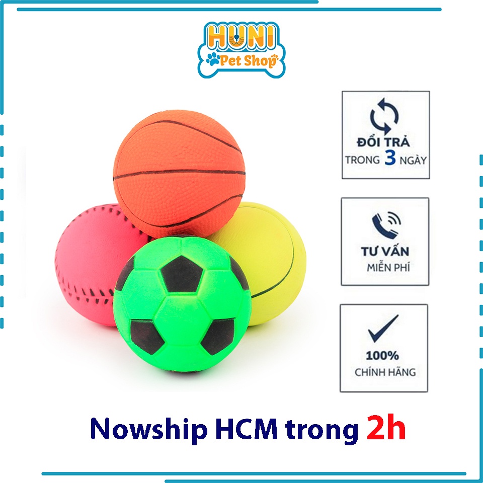 Đồ chơi cho chó gặm hình banh bóng rổ có kèn phát ra tiếng kêu đồ chơi cho chó con - Huni petshop