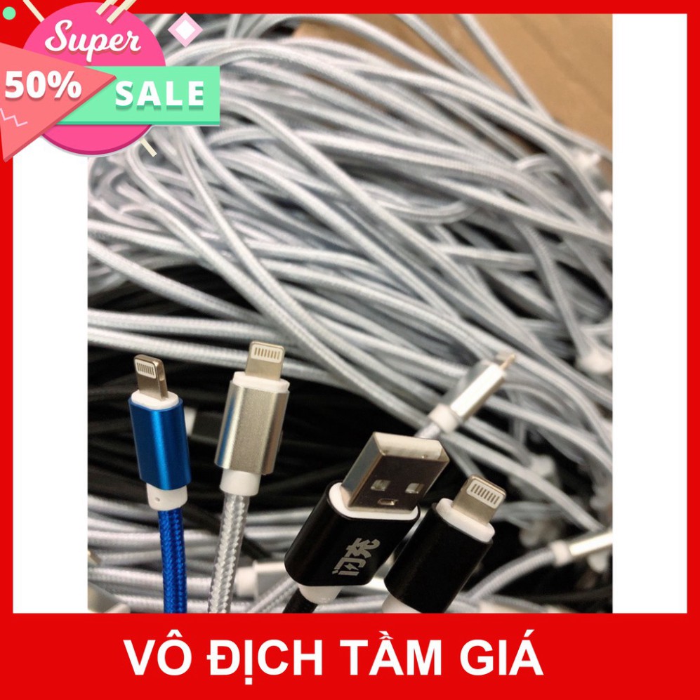 Dây cáp sạc iphone/Samsung, dây dù 2m 3m chống đứt, hỗ trợ sạc nhanh,]