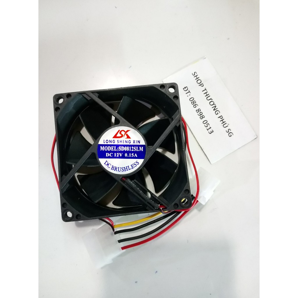 Quạt thùng - Fan Case CPU 8Cm (Màu đen)