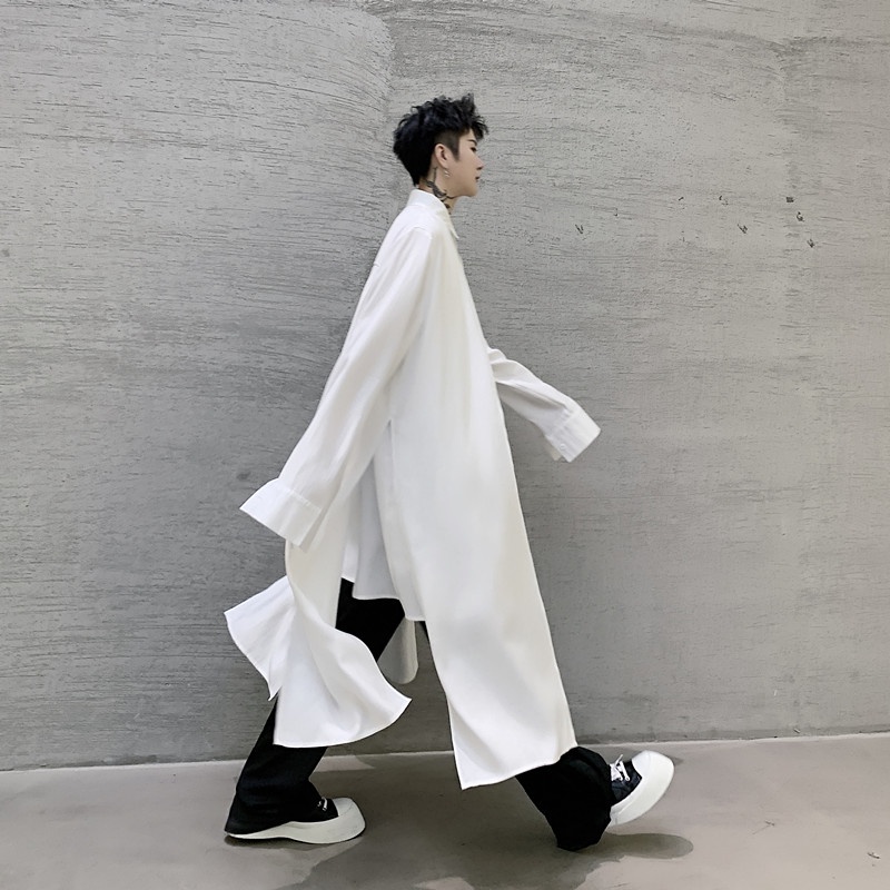 Áo Sơ Mi Tay Dài Giả Hai Lớp Phong Cách Yamamoto Nhật Bản Thời Trang Mùa Hè Dành Cho Nam