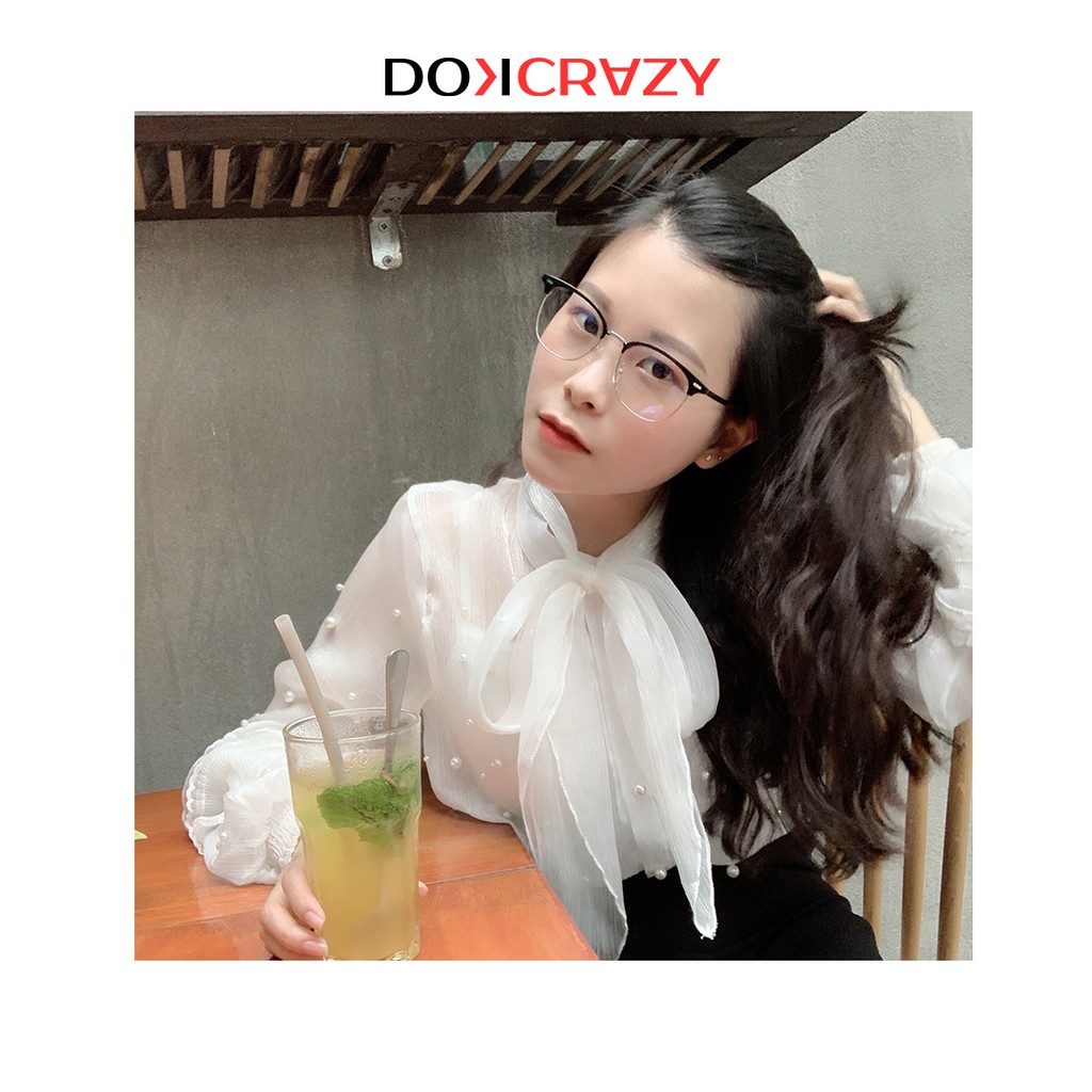 Gọng kính cận classic nam nữ DAKEN DOKCRAZY kim loại mắt kiếng không độ bền đẹp thời trang Hàn Quốc trendy