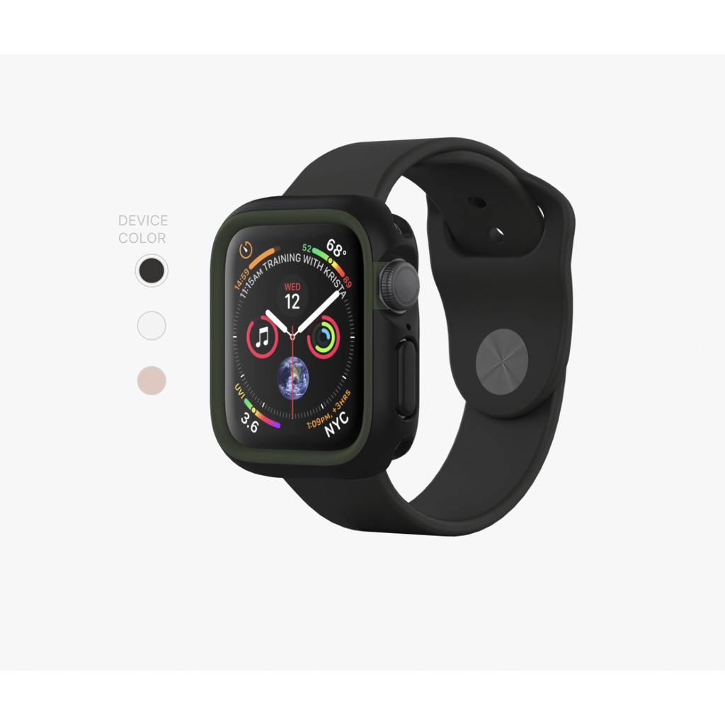 Ốp viền Rhinoshield iWatch Series 4/5/6/7/SE  CrashGuard NX Đen mix màu