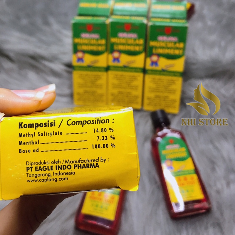 Dầu nóng GELIGA Muscular massage xoa bóp đau nhức cơ khớp bầm tím bong gân indonesia 60ml