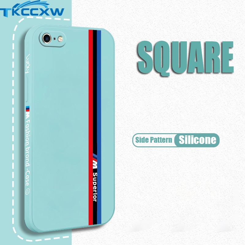 Ốp Điện Thoại Silicon Mềm Hình Vuông Bảo Vệ Camera Cho iPhone 7 8 6 Plus 6S Plus 5 5S SE 2020 SE2