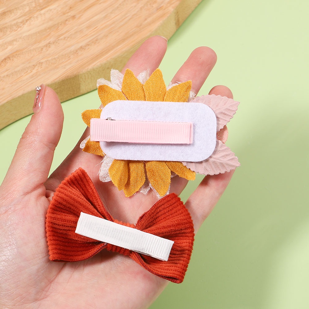 KIDSBOWS Set 3 Kẹp Tóc Hình Nơ / Bông Hoa Xinh Xắn Cho Bé Gái