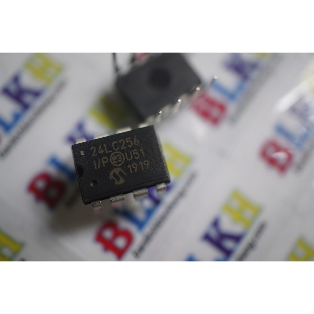 2 IC nhớ EEPROM 24LC256 DIP-8 chính hãng Microchip