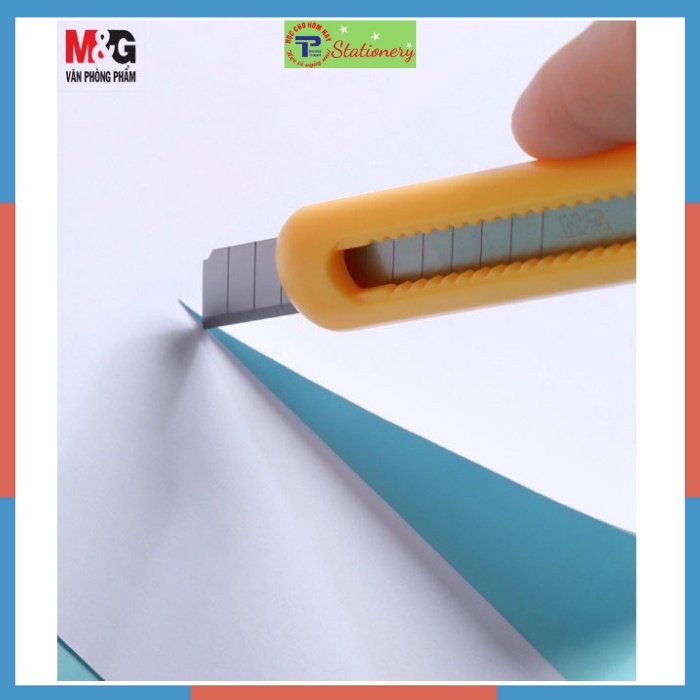 Dao rọc giấy MG nhỏ gọn tiện lợi màu sắc đẹp, dễ sử dụng ASS91462Thân Trơn 4 màu Xanh Dương, Xanh Lá, Vàng, Hồng