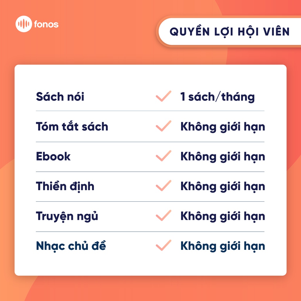 Gói Hội viên Ứng dụng sách nói Fonos: Gói 3 năm