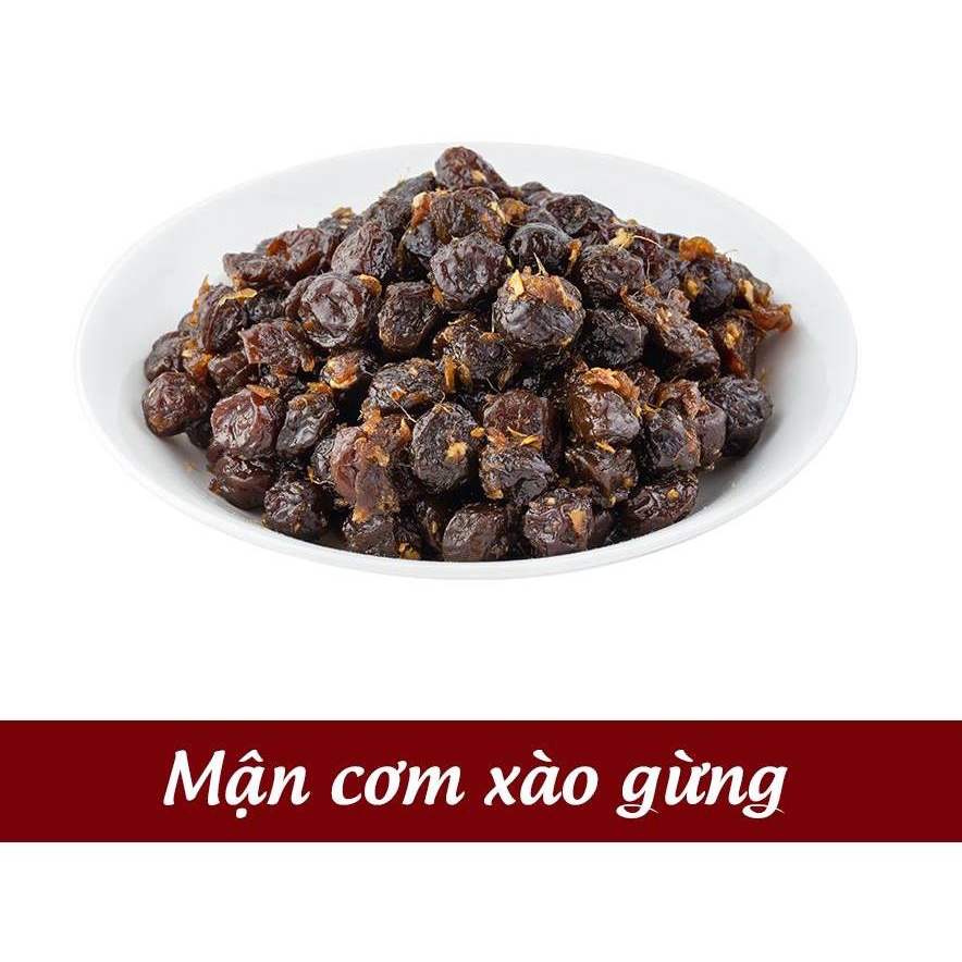 Mận cơm xào gừng gói 100g date 12 tháng.