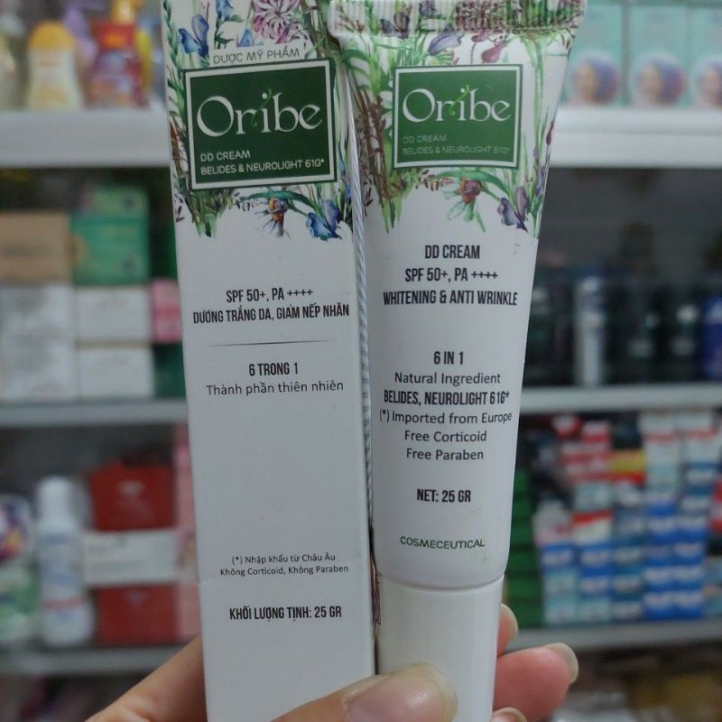 KEM NỀN TRANG ĐIỂM 6 CÔNG DỤNG ORIBE 25G, CHO DA MỊN ĐẸP TỰ NHIÊN, THÀNH PHẦN AN TOÀN CAO CẤP TỪ THIÊN NHIÊN