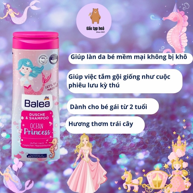 Sữa tắm gội Balea cho bé gái và bé trai