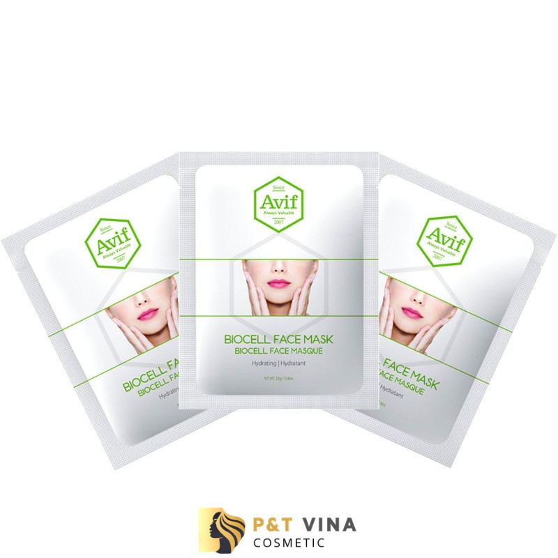 [Chính Hãng] Mặt Nạ Dừa Tươi Biocell Avif Mask Xanh Lá