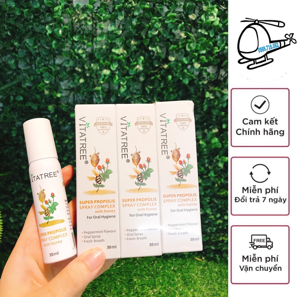 Chai xịt giảm đau họng keo ong Vitatree | BigBuy360 - bigbuy360.vn