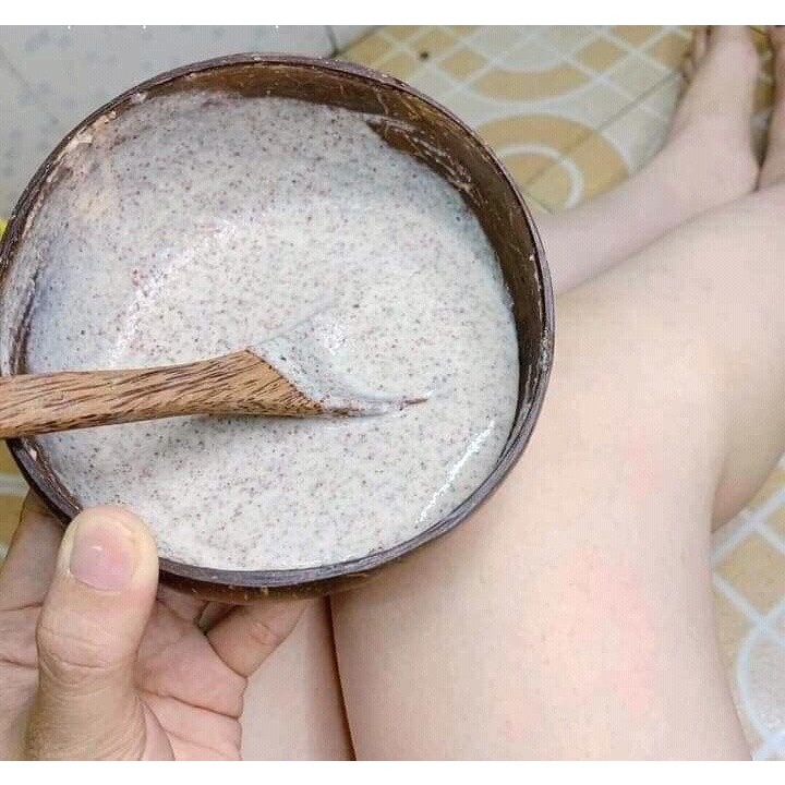 Bột cám gạo nguyên chất tắm trắng dưỡng mịn da tẩy tế bào chết TH Skincare