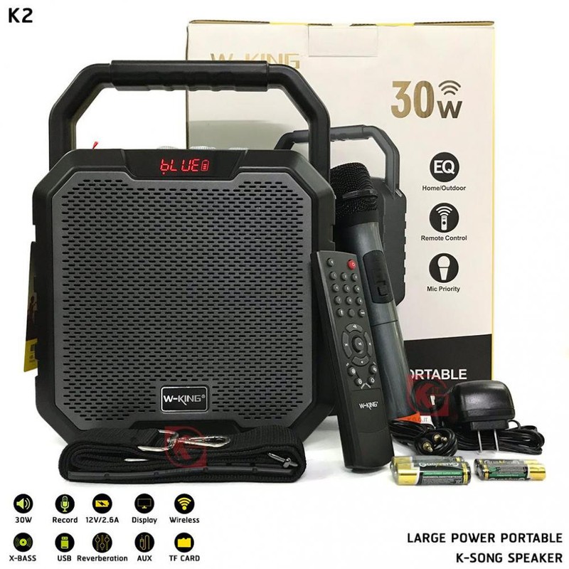 Loa bluetooth không dây karaoke 30W W-King K2