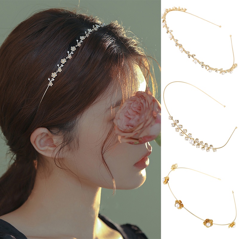 Cài tóc Haimeikang đính đá và ngọc trai thời trang cho cô dâu