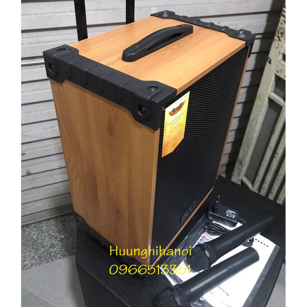 Loa karaoke hát hay giá rẻ BNIB T8 thùng gỗ bass 2 tấc tặng kèm 2 mic không dây hát karaoke, nghe nhạc cực hay