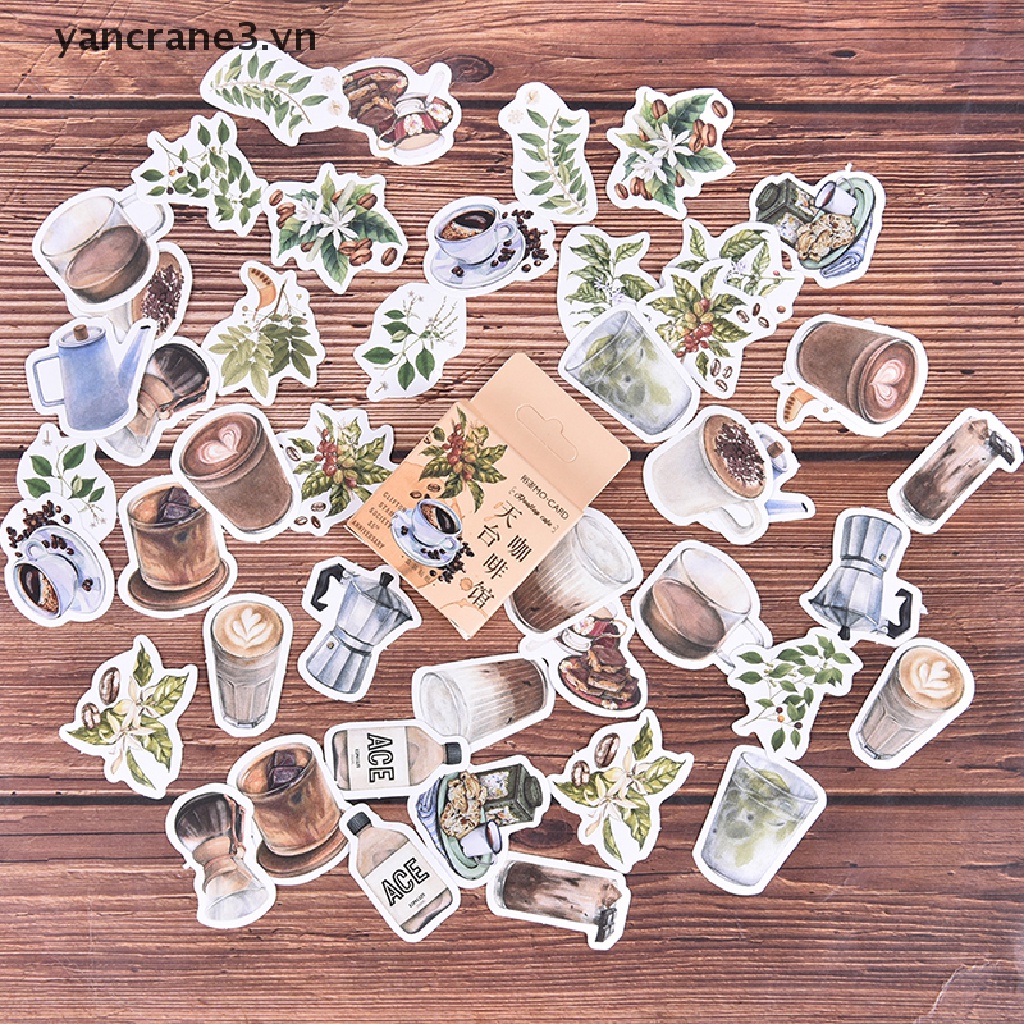Set 46 nhãn dán trang trí nhật ký album scrapbook