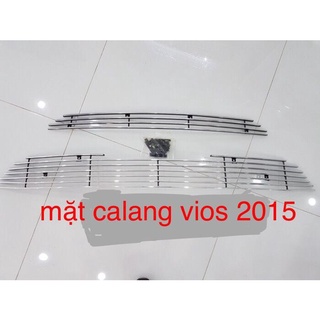 Ốp mặt ca lăng lưới toyota vios 2014-2018 inox