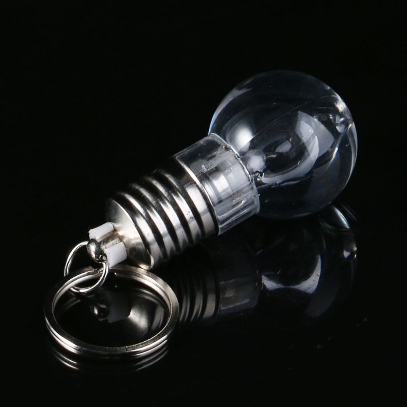Móc Khóa Bóng Đèn LED Mini Thay Đổi Màu Sắc Sáng Tạo