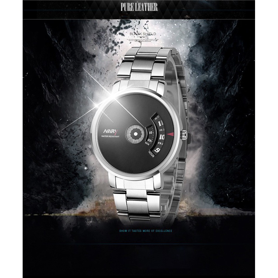 Đồng hồ nam NARY N633 dây thép không gỉ cao cấp _2 màu thời trang | BigBuy360 - bigbuy360.vn