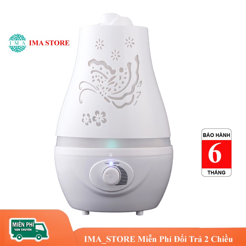 Máy Phun Sương Tạo Ẩm Hồ Điệp Dung Tích Siêu Lớn, Làm Mát, Đèn Led 7 Màu, Tự Tắt Khi Hết Nước