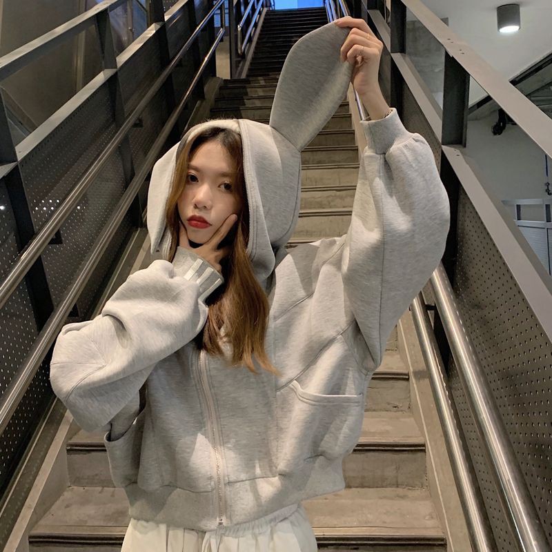 (order) Áo khoác nỉ tai thỏ xinh xắn hàng Quảng Châu kèm hình thật | BigBuy360 - bigbuy360.vn