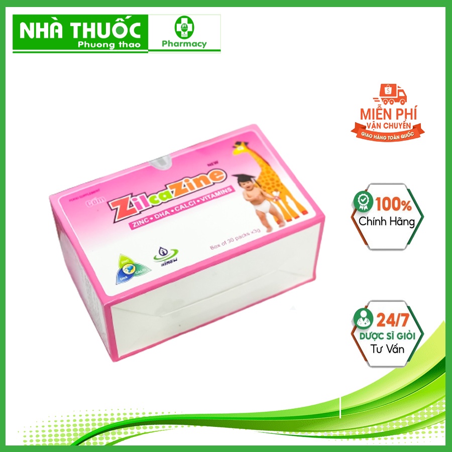 ZilcaZine Cốm Bổ Sung Vitamin, Kháng Chất Cho Xương Và Não Bé