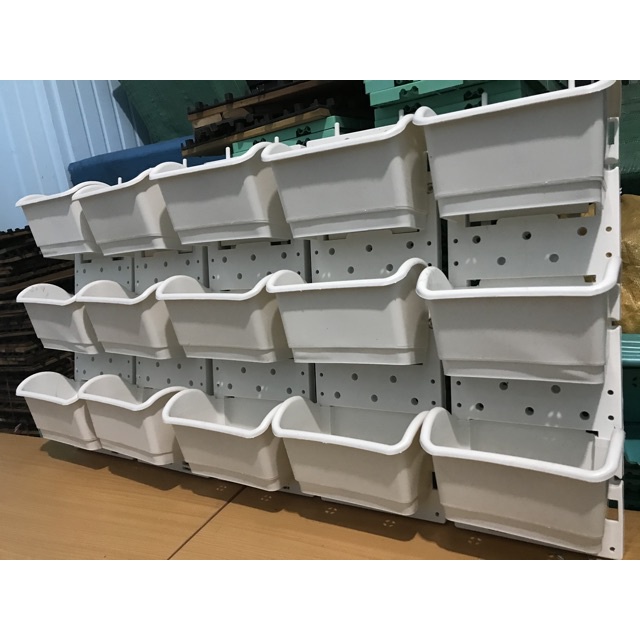 Bộ 4 modul HOLO chậu nhựa vườn trên tường  đứng trồng rau, hoa, cảnh quan.